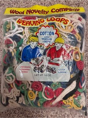 New/Sealed Vtg Wool Novelty Company Cotton Blend Weaving Loops 16oz Bag